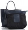 GEANȚĂ DIN PIELE shopper bag Vittoria Gotti bleumarin V355